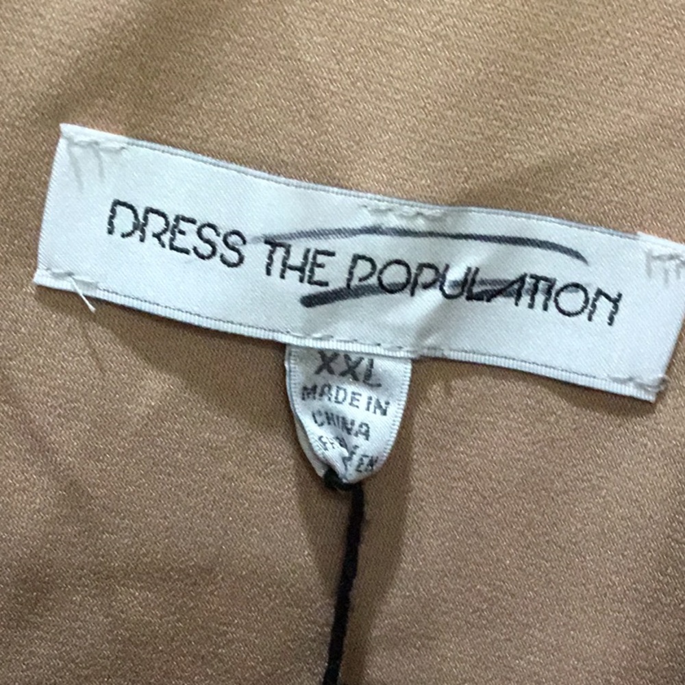 NWT Dress the Population Audrey Plunging A-line Midi Lace Sheer White Boho Dress - Picture 7 of 7